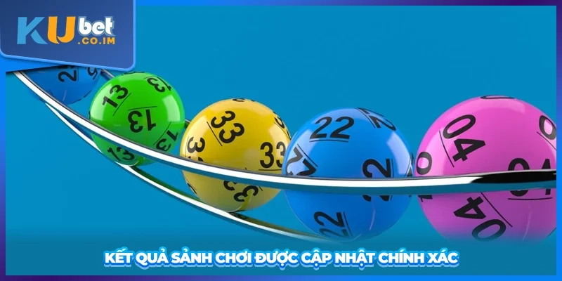 Kết quả sảnh chơi được cập nhật chính xác